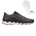 Kit Tênis Mizuno Way 4 e Meia - Feminino CINZA/ROSA