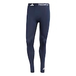 Calça Legging para Treino adidas Techfit Compression Long Três Listras - Masculina AZUL