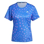 Camiseta adidas Estampada Aeroready - Feminina AZUL