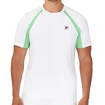 Camiseta Fila Manga Curta com Proteção Solar UV Baseline Crew - Masculina BRANCO