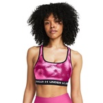 Top Under Armour Crossback Mid Print - Feminino ROSA