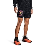 Shorts Under Armour Project Rock Aop Rival Terry - Masculino PRETO