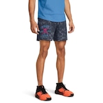 Shorts Under Armour Project Rock Aop Rival Terry - Masculino CINZA