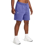 Shorts Under Armour Treino Essential Fleece Relax - Feminino AZUL