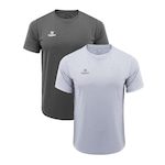 Kit Camiseta Topper Faster - 2 Unidades - Masculina CINZA