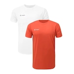 Kit Camiseta Topper Sky Feeling - 2 Unidades - Masculina LARANJA/BRANCO