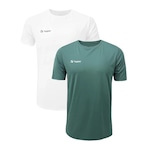 Kit Camiseta Topper Sky Feeling - 2 Unidades - Masculina BRANCO/VERDE