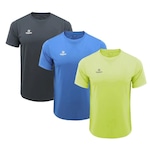 Kit Camiseta Topper Faster - 3 Unidades - Masculina CHUMBO