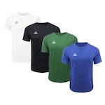 Kit Camiseta Topper Fut Classic - 4 Unidades - Infantil PRETO/BRANCO