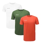 Kit Camiseta Topper Sky Feeling - 3 Unidades - Masculina VERDE/BRANCO