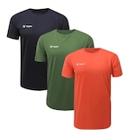 Kit Camiseta Topper Sky Feeling - 3 Unidades - Masculina VERDE/PRETO