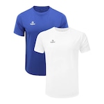 Kit Camiseta Topper Classic New - 2 Unidades - Masculina BRANCO/AZUL