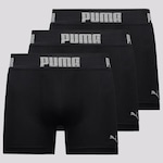 Kit Cueca Boxer Puma Seamless - 3 Unidades - Masculina PRETO