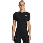 Camiseta de Compressão Under Armour Heatgear Authentics - Feminina PRETO