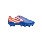 Chuteira de Campo Umbro Action - Infantil AZUL/BRANCO