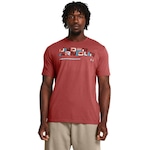 Camiseta Under Armour Colorblock Wordmark - Masculina VERMELHO