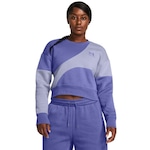 Blusão de Moletom sem Capuz Under Armour Essential Fleece Crop - Feminino AZUL