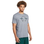 Camiseta Under Armour Bball Net Wordmark - Masculina CINZA