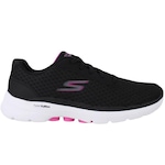 Tênis Skechers Go Walk 6 Iconic Vision Feminino PRETO/ROSA