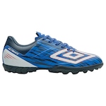 Chuteira Society Umbro Ultimate - Adulto AZUL/BRANCO