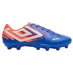 Chuteira de Campo Umbro Action - Adulto AZUL/LARANJA