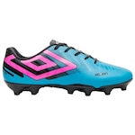 Chuteira de Campo Umbro Action - Adulto AZUL/ROSA