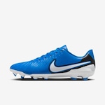 Chuteira de Campo Nike Tiempo 10 Club - Adulto PRETO/BRANCO