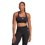 Top adidas Powereact Suporte Médio - Feminino PRETO/BRANCO