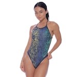 Maiô Speedo New Cross Slim France - Feminino AZUL CLA/AMARELO ESC