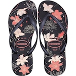 Chinelo de Dedo Havaianas Slim Organic 2 Floral - Feminino PRETO