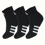 Meia Cano Médio adidas Performance 35 ao 37 - Pack Com 3 Pares - Feminina PRETO