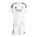 Conjunto Real Madrid I 2024/25 adidas - Infantil BRANCO