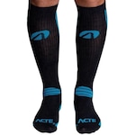 Meia Acte Sports de Compressao Acte F1-Pa - Feminina PRETO/AZUL