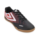 Chuteira Futsal Umbro Action Um24 - Infantil PRETO/VERMELHO