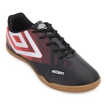 Chuteira Futsal Umbro Action Um24 - Adulto PRETO/VERMELHO