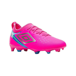 Chuteira de Campo Umbro Adamant Top Speed Club - Adulto PRETO/AZUL