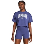 Cropped Under Armour Heivyweight Scripted Wordmark - Feminino AZUL