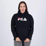 Blusão de Moletom com Capuz Fila Letter Winter - Feminino PRETO