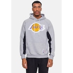 Blusão de Moletom com Capuz Nba Chenille Los Angeles Lakers - Masculino CINZA ESCURO