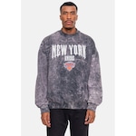 Blusão de Moletom com Capuz Nba Gothic Team New York Knicks - Masculino PRETO