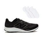 Kit Tênis New Balance Fresh Foam 680 V8 Masculino + 3 Pares De Meias PRETO