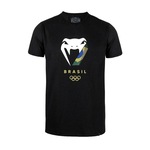 Camiseta Masculina Venum Basic Olympic Games 2024 PRETO