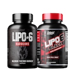 Termogênico Lipo-6 Black 60 Cáps + Lipo-6 Black Hardcore 60 Cáps - Nutrex Research Nao Se Aplica