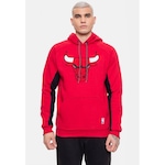 Blusão de Moletom com Capuz Nba Chicago Bulls Rubro - Masculino VERMELHO