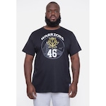 Camiseta Nba Plus Size City Number Golden Stante Warriors - Masculina PRETO