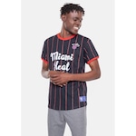 Camiseta Nba Baseball Miami Heat - Masculina PRETO