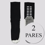 Kit Meia Selene Society Antiderrapante 2 Pares - Adulto PRETO