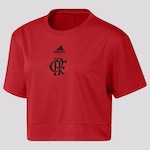 Cropped do Flamengo adidas Dna - Feminino VERMELHO