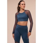 Top Fitness Suntime Manga Longa Athletic - Feminino AZUL