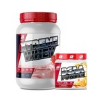 Kit Whey Protein Xtreme 900G + Bcaa Powder 150G - Bio Sport Usa Morango